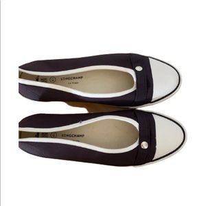 Longchamp Le Pliage Canvas Slip on Sneakers
